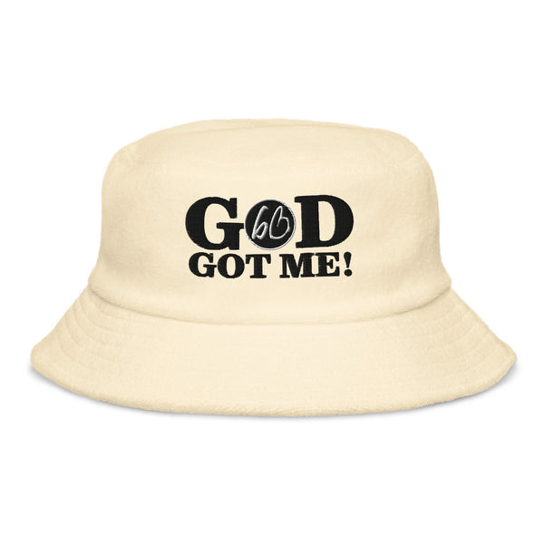 GOD GOT ME! Unstructured Terry Cloth Bucket Hat
