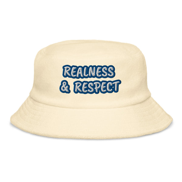 REALNESS & RESPECT Unstructured Terry Cloth Bucket Hat