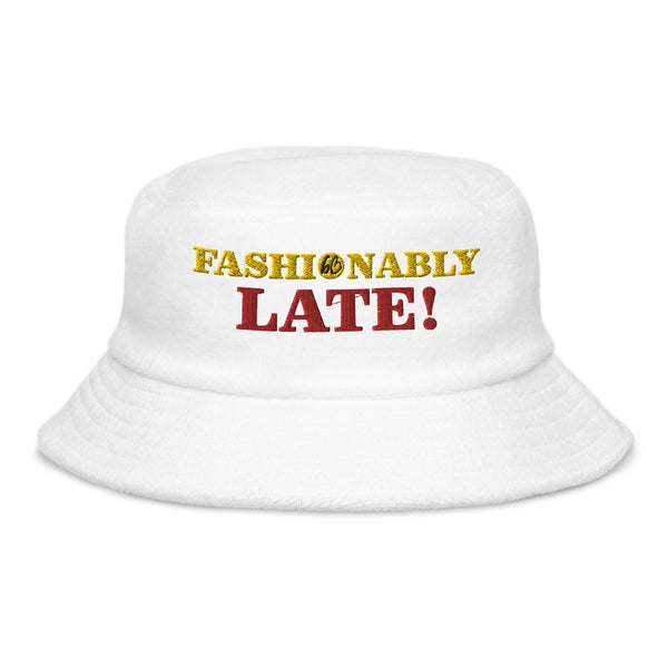 FASHIONABLY LATE! Unstructured Terry Cloth Bucket Hat