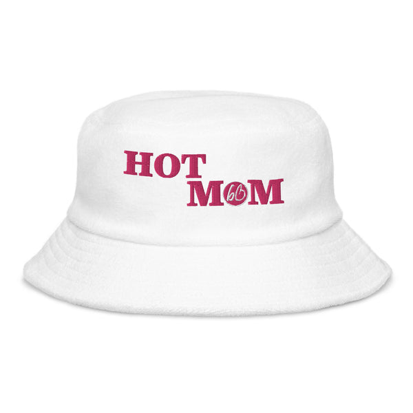 HOT MOM Unstructured Terry Cloth Bucket Hat