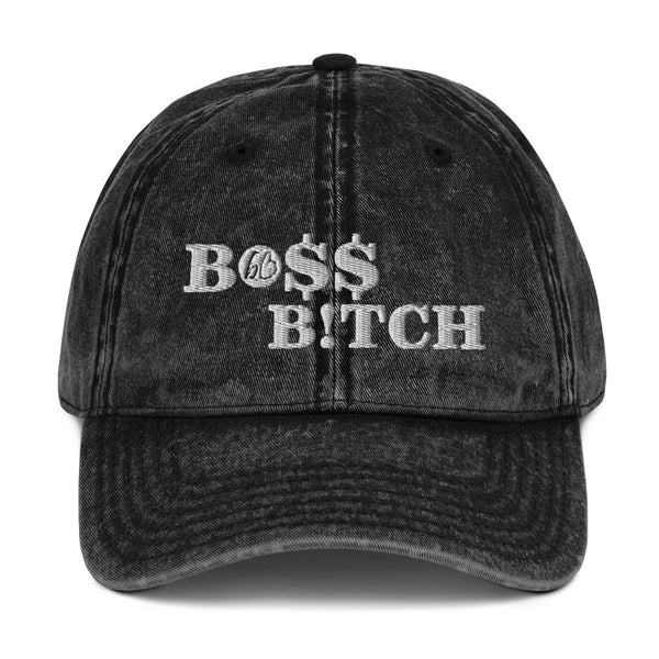 BO$$ B!TCH Vintage Cotton Twill Hat