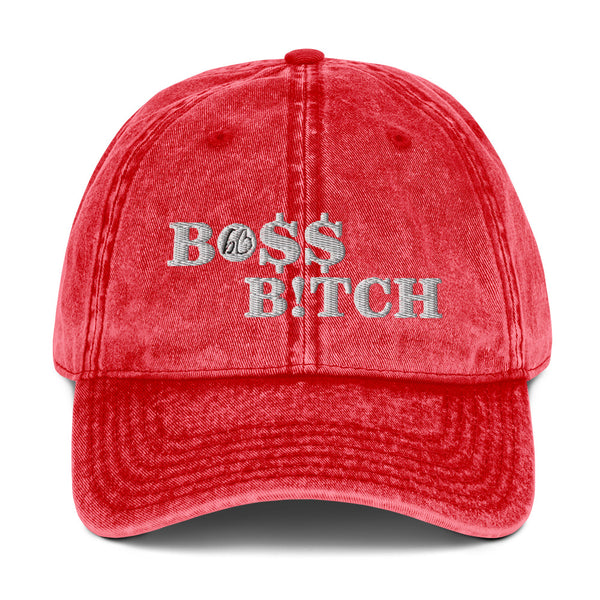 BO$$ B!TCH Vintage Cotton Twill Hat