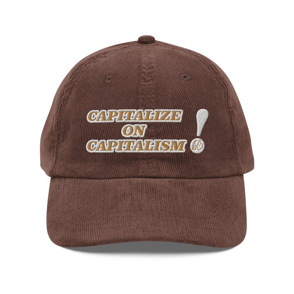 CAPITALIZE ON CAPITALISM! Vintage Corduroy Hat
