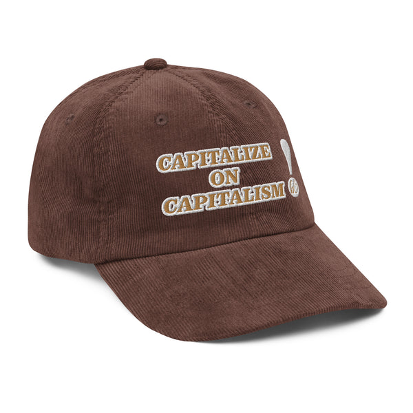 CAPITALIZE ON CAPITALISM! Vintage Corduroy Hat