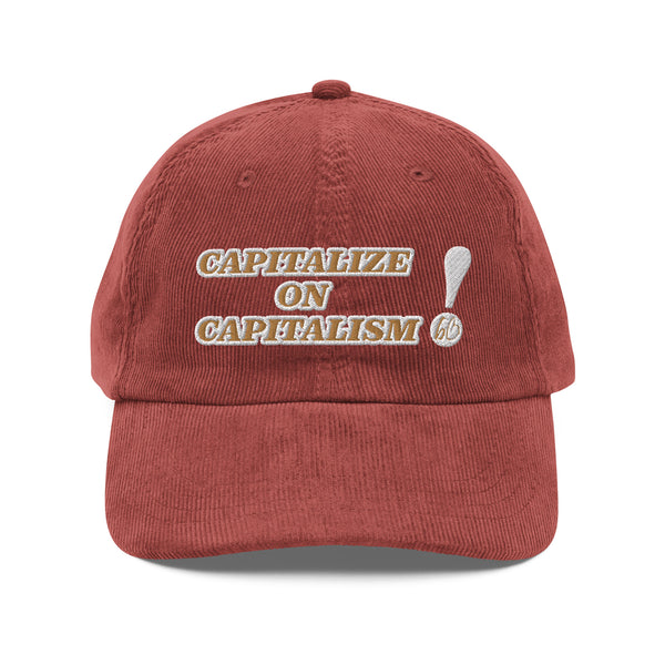 CAPITALIZE ON CAPITALISM! Vintage Corduroy Hat