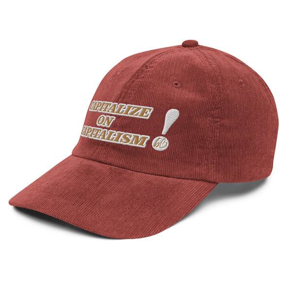CAPITALIZE ON CAPITALISM! Vintage Corduroy Hat