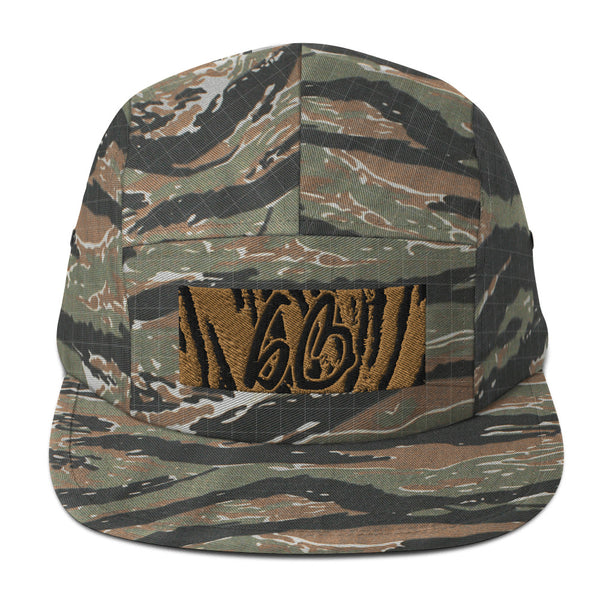 bb Tiger Print Five Panel Hat