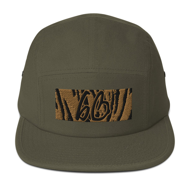 bb Tiger Print Five Panel Hat