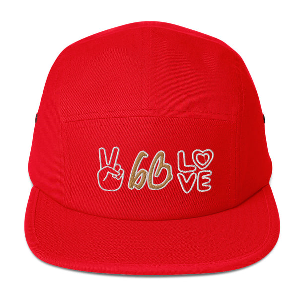 PEACE & LOVE bb Five Panel Hat