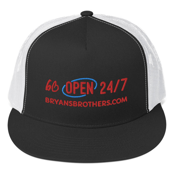 bb OPEN 24/7 Trucker Hat