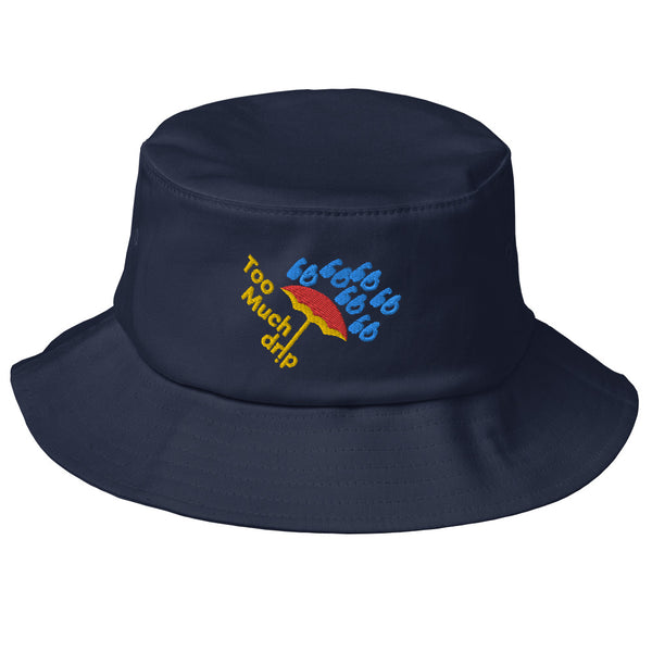 TOO MUCH DRIP Old School Bucket Hat