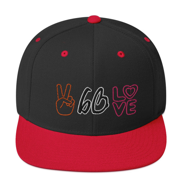 PEACE & LOVE bb Snapback Hat