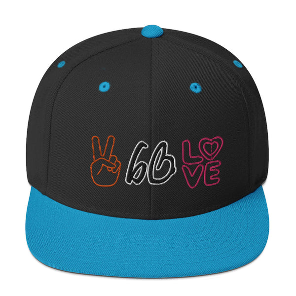 PEACE & LOVE bb Snapback Hat