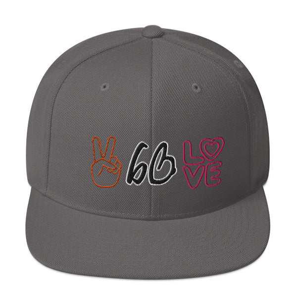 PEACE & LOVE bb Snapback Hat
