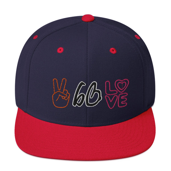 PEACE & LOVE bb Snapback Hat