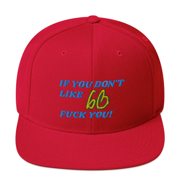 IF YOU DON'T LIKE bb FUCK YOU Snapback Hat
