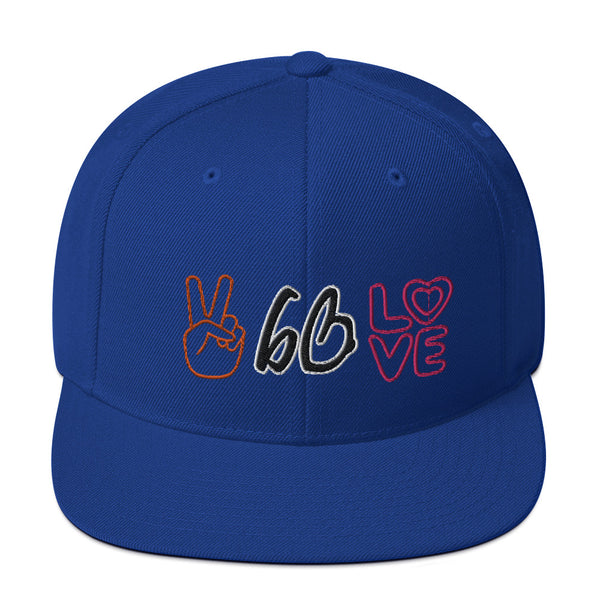 PEACE & LOVE bb Snapback Hat