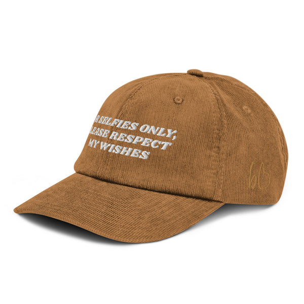 FOR SELFIES ONLY Corduroy Hat