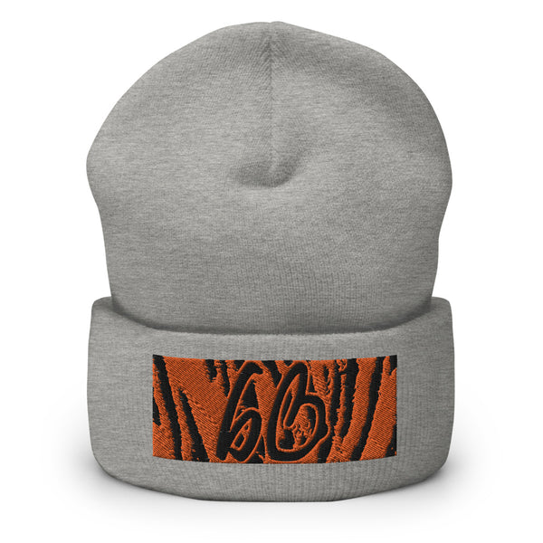 bb Tiger Print Cuffed Beanie