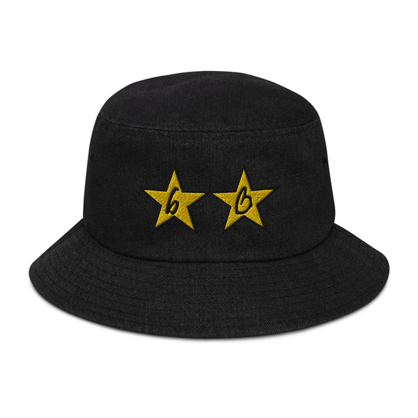 bb Gold Stars Denim Bucket Hat