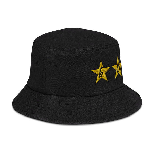 bb Gold Stars Denim Bucket Hat