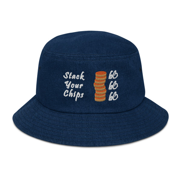 Stack Your Chips Denim Bucket Hat