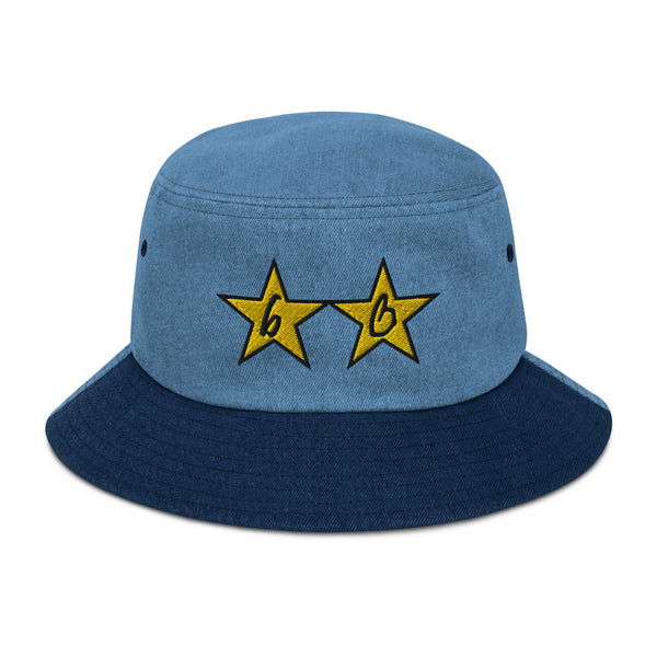 bb Gold Stars Denim Bucket Hat
