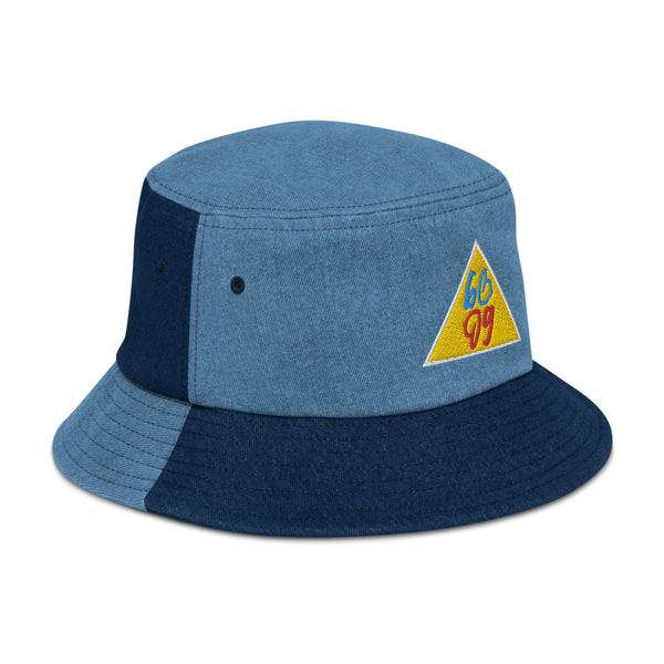 bb Pyramid Logo Denim Bucket Hat