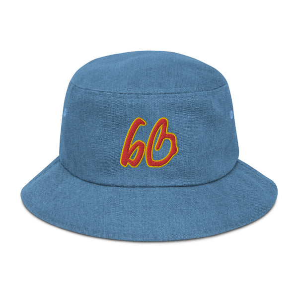 bb Logo Denim Bucket Hat