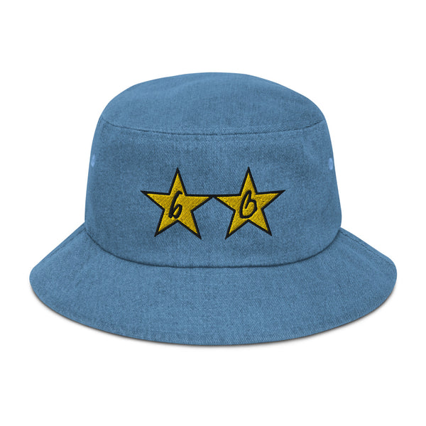 bb Gold Stars Denim Bucket Hat