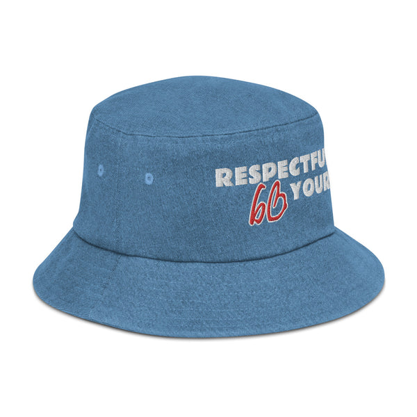 RESPECTFULLY YOURS Denim Bucket Hat