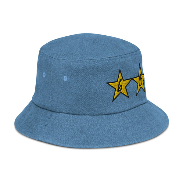 bb Gold Stars Denim Bucket Hat