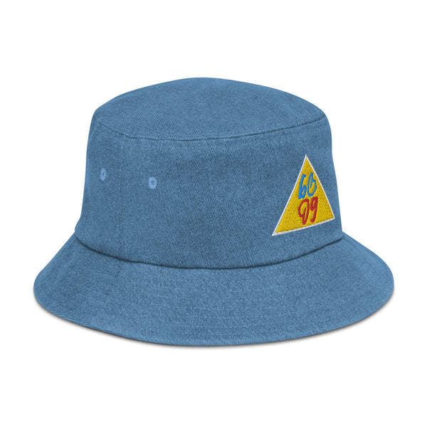 bb Pyramid Logo Denim Bucket Hat