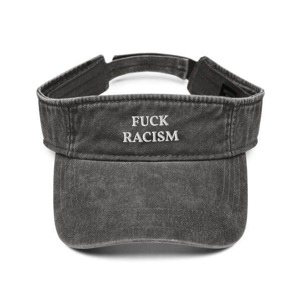 FUCK RACISM Denim Visor