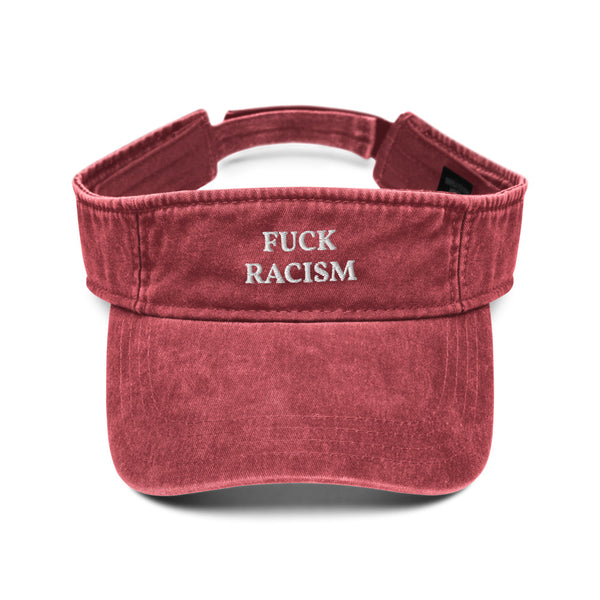 FUCK RACISM Denim Visor