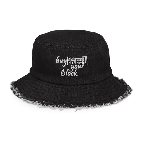 Buy Your Block Distressed Denim Bucket Hat