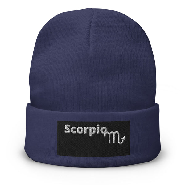 Scorpio A & K Zodiacs Embroidered Beanie