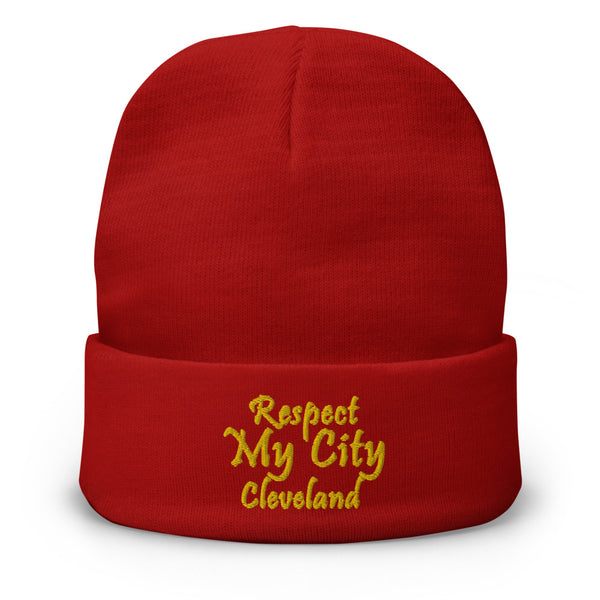 Respect My City Cleveland Embroidered Beanie