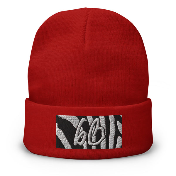 bb Zebra Embroidered Beanie