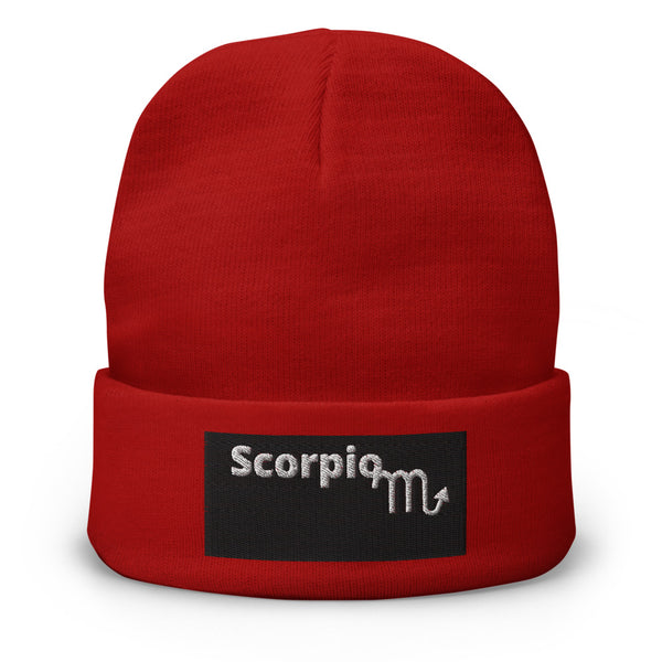 Scorpio A & K Zodiacs Embroidered Beanie