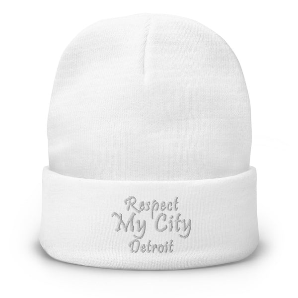 Respect My City Detroit Embroidered Beanie