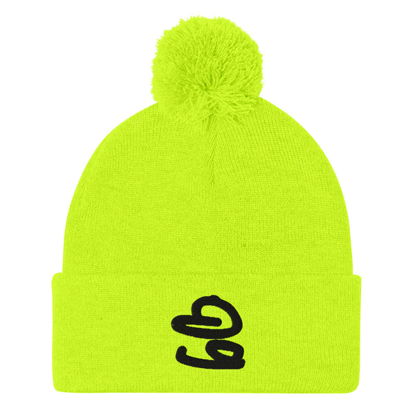 bb Logo On The Side Pom-Pom Beanie