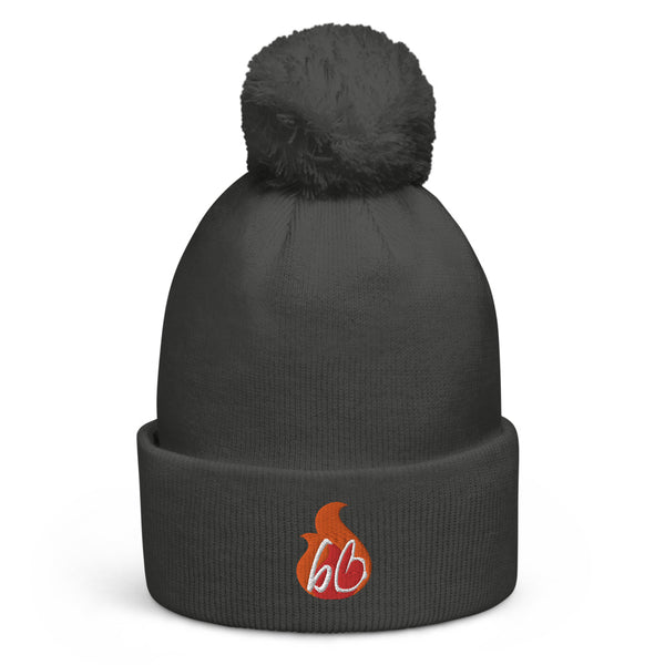 bb In A Flame Pom Pom Beanie