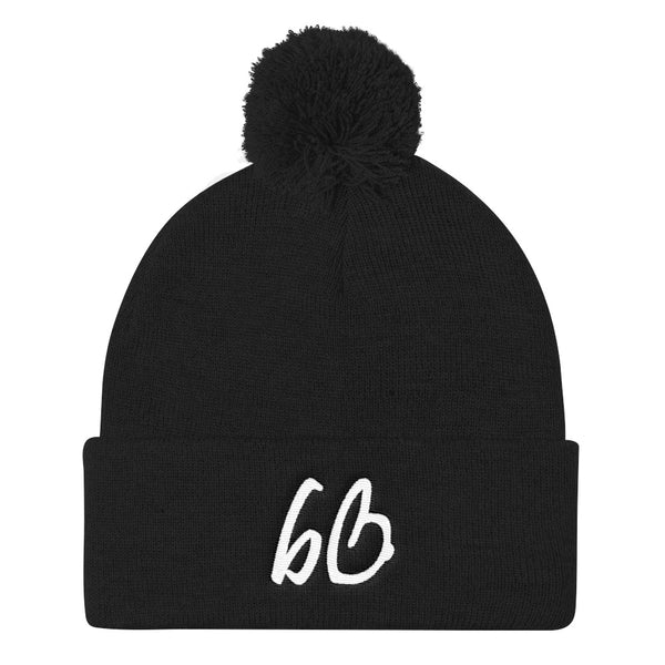 bb Logo Pom Pom Knit Beanie