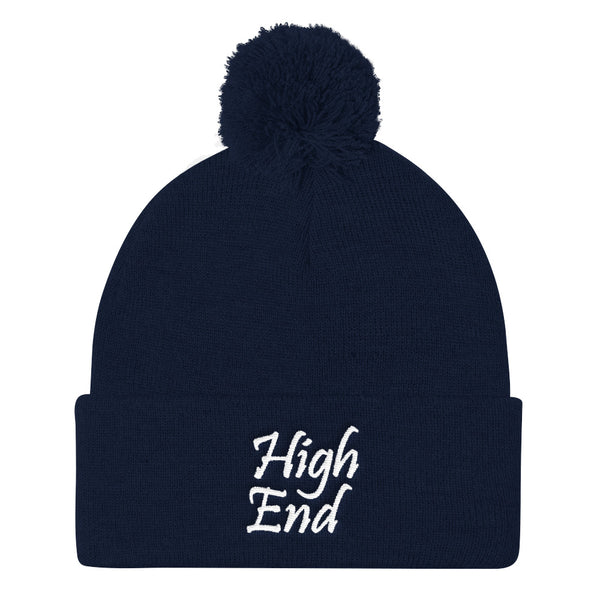 High End Pom Pom Knit Beanie