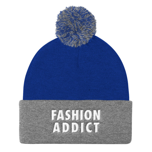 Fashion Addict Pom Pom Knit Beanie