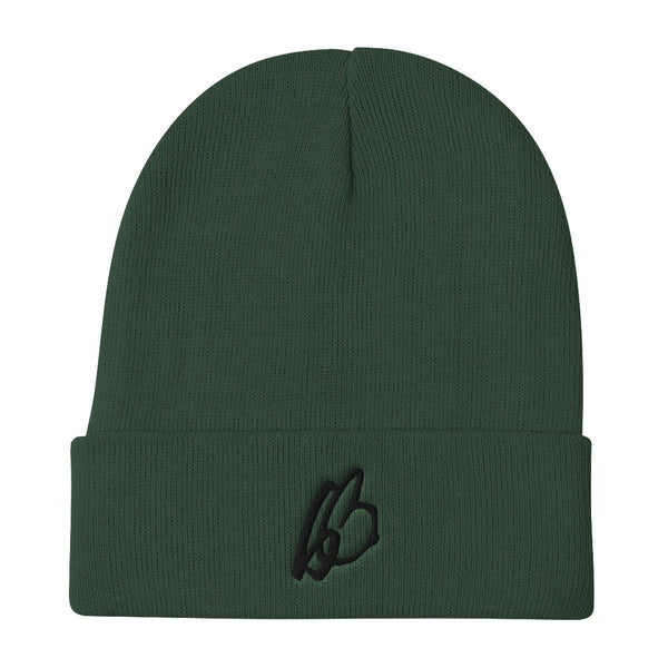 b On b Logo Embroidered Beanie