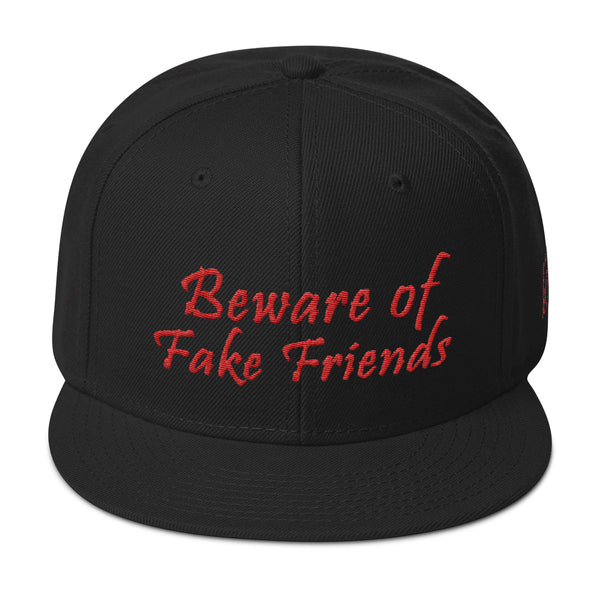Beware of Fake Friends Snapback Hat