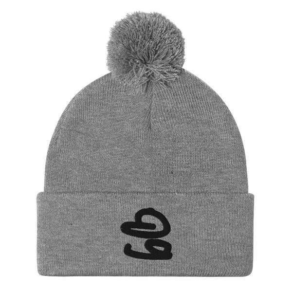 bb Logo On The Side Pom-Pom Beanie