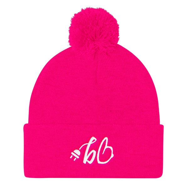 bb The Plug Pom Pom Knit Beanie